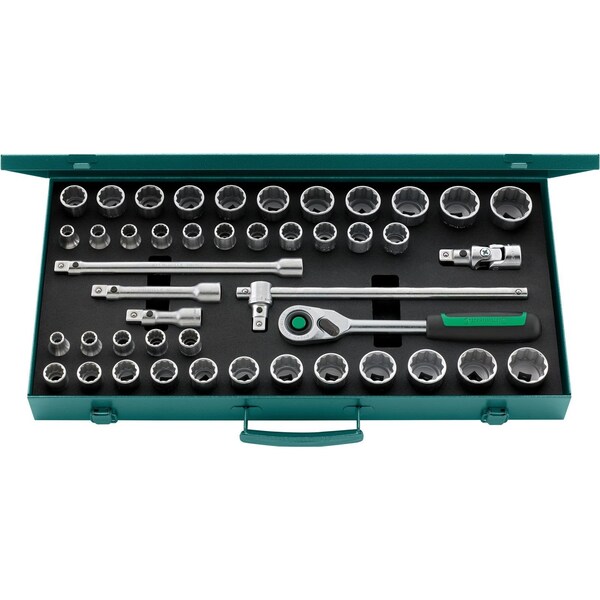 12, 5 mm (1/2") Socket set 45-pcs., 50MA/39/6QR